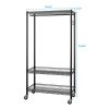 Wire Garment Rack Heavy Duty Clothes Rack, Freestanding Closet Wardrobe, Garment Rack Adjustable Wire Clothing Rack Portable Closet