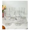 Designer Acrylic Oval Halo Clear Glasses Set of 4 (12oz), Premium Quality Unbreakable Stemmed Acrylic Glasses for All Purpose Red or White