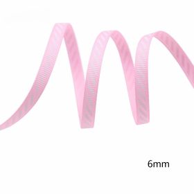 Diagonal Stripe Rib Ribbon Holiday Decoration (Option: Light Pink-10 Yards)
